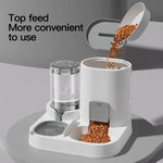 1-Pack Automatic Gravity-Fed Cat Water Dispenser & Feeder - Spill-Proof Large Capacity One-Piece Design, - shimendi