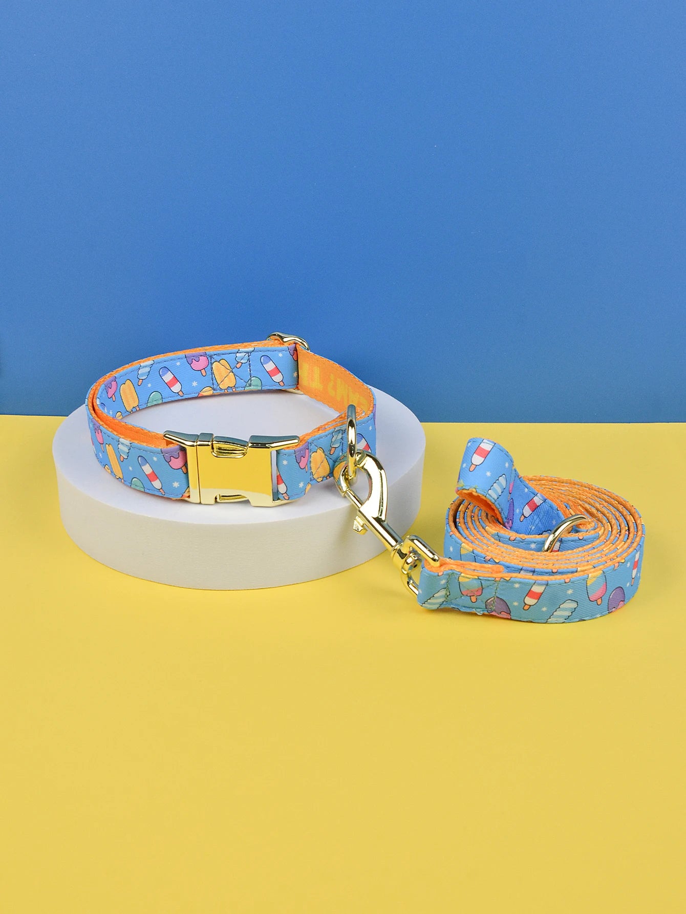 Luxury Brand Summer Colorful Season Adjutable Dog Collar And Leash Set For Small Medium Large Dogs
