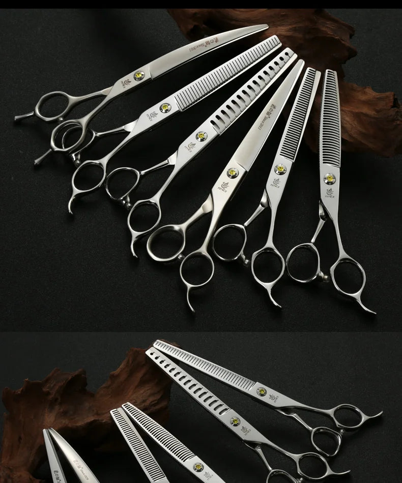 Fenice High-grade JP440C Alloy Steel 7.0/7.5 inch Pet Grooming Scissors Dog Hair Cutting Shears Tool for Pet Groomer Beautician