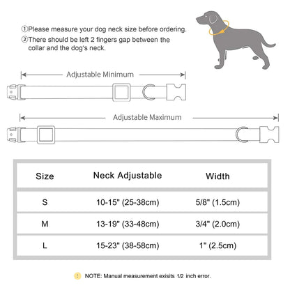 Free Custom PU Leather Dog Collar Engraved Dog Collars Adjustable Pet Buckle ID Necklace Durable for Small Medium Large Dogs Pug