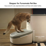 3-in-1 Cat Stepper for Self-Cleaning Litter Box, Trapping Litter & Storage Tray with Non-Slip Ramp for furoomate - shimendi