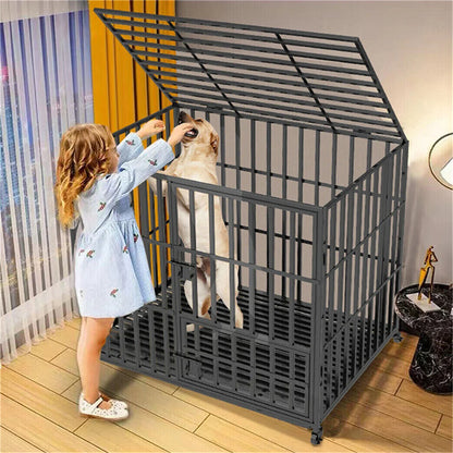 XXL Large Heavy Duty Dog Crate Strong Pet Cage Tear