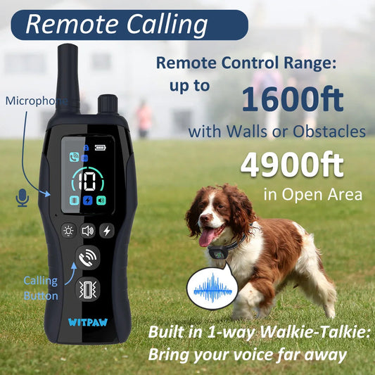 Dog Training Collar 6500FT with Remote Innovative IPX7 Waterproof with 4 Training Modes Rechargeable E-Collar for All Breeds shimendi Sécurité et Confort pour Chien chat| Shimendi