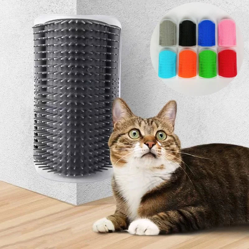 Cat Massage Tool Pet Hair Removal Massage Comb Wall Corner Self Cleaning Rubbing Brush Cats Toys Pet Beauty Supplies - shimendi