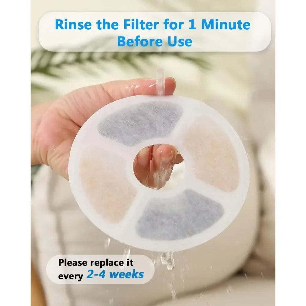 Replacement Filter For Cat Dog Water Drinking Fountain Activated Carbon Replaced Filters 6-12pcs Fountain Dispenser Feeders