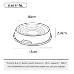 304 Stainless Steel Cat Dog Pet Bowl Non Slip Durable Anti Overthrow Shallow Mouth Design Not Black Chin Grain Basin shimendi Sécurité et Confort pour Chien chat| Shimendi