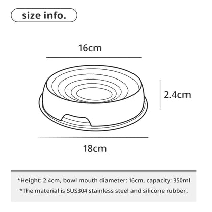 304 Stainless Steel Cat Dog Pet Bowl Non Slip Durable Anti Overthrow Shallow Mouth Design Not Black Chin Grain Basin