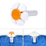 Replacement Flower Nozzle for Pet Water Fountain, Anti-Splash Cat Dog Water Dispenser Pump Head Accessories, Orange/Yellow - shimendi