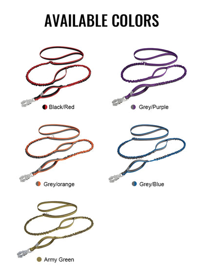 TRUELOVE Dog Leash Heavy Duty with Quick Release/Locking Frog Clip Waterproof Tactical Multi-function Bungee Cobra Buckle YL1833