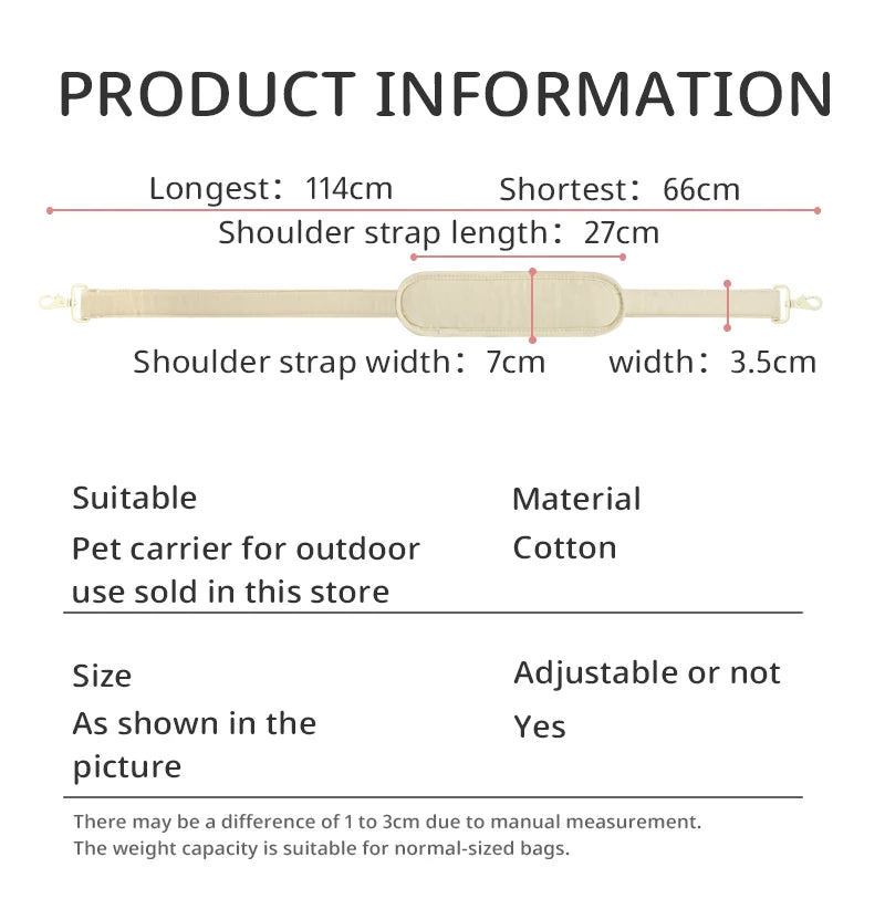 Pet bag accessories  Anticlinal belt  Pet bag articles for going out