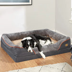 Jumbo Large Orthopedic Dog Bed Memory Foam Pet Sofa Couch Waterproof Elevated Cushion Warm Puppy Bolster Couch Removable Cover shimendi Sécurité et Confort pour Chien chat| Shimendi