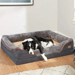 Jumbo Large Orthopedic Dog Bed Memory Foam Pet Sofa Couch Waterproof Elevated Cushion Warm Puppy Bolster Couch Removable Cover - shimendi