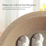 Cat Scrapers Toys for cats Round Oval Cat Scratcher Cat Bed Cat Scratching post Thickening Durable Corn Glue Decal Cardboard - shimendi