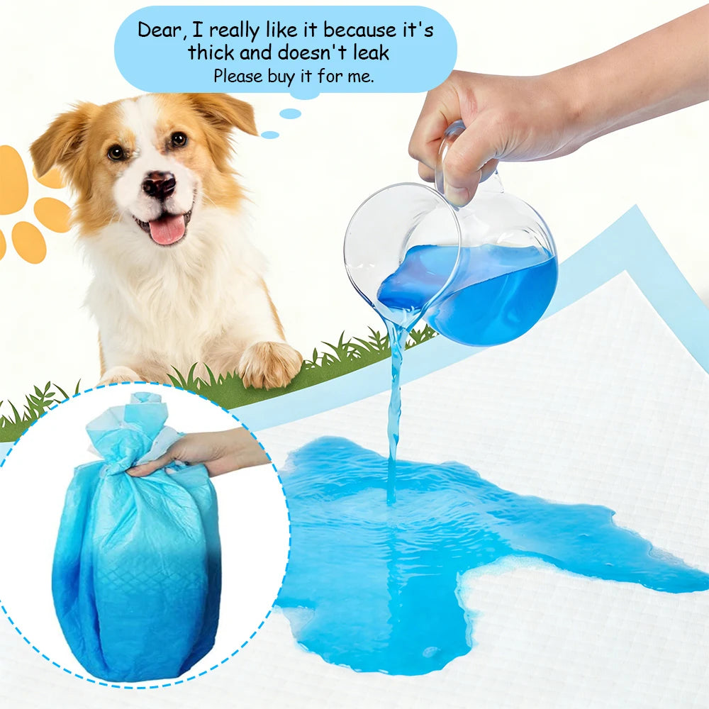 100/50/40/30 Pieces of Pet Pee Pads, Thickened and Deodorizing Dog Pee Pads, Essential for Dog Training, Highly Absorbent Disposable Pads, Dog Training Pads, Suitable as a Gift.