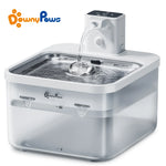 DownyPaws 2.5L Automatic Stainless Steel Cat Water Fountain 4000mAh Wireless Pet Drinker Battery & Sensor 2 in 1 Dispenser - shimendi