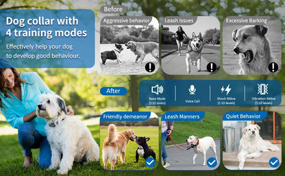 Dog Shock Collar4900Ft Dog Training Collar for 5-120lbs Small Medium Large Dog Rechargeable Waterproof Beep Vibration Safe Shock