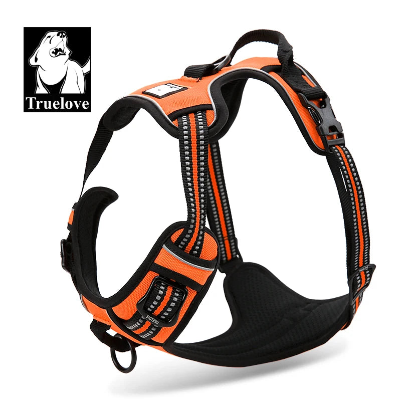 Truelove Pet harness Fashionable Nylon Durable Dog Harness Reflective Breathable Padded Training Vest Luxury Pet Accessories