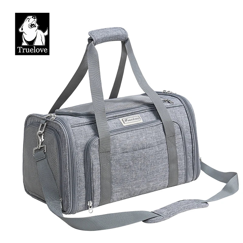 Truelove Nylon Oxford Large Space Comfortable Travel Foldable Hook Pet Carrier Bag Portable Puppy Cat Carrier Backpack TLX4971