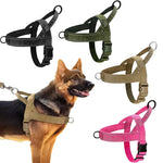 Tactical Anti-Pull Dog Harness - 1000D Nylon Adjustable for Large Dogs, Outdoor Training Vest with Handle & Reflective - shimendi