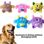 A small monster dog plush sound toy grinding teeth resistant to bite boredom companion small dog Teddy Golden Retriever pet supp - shimendi