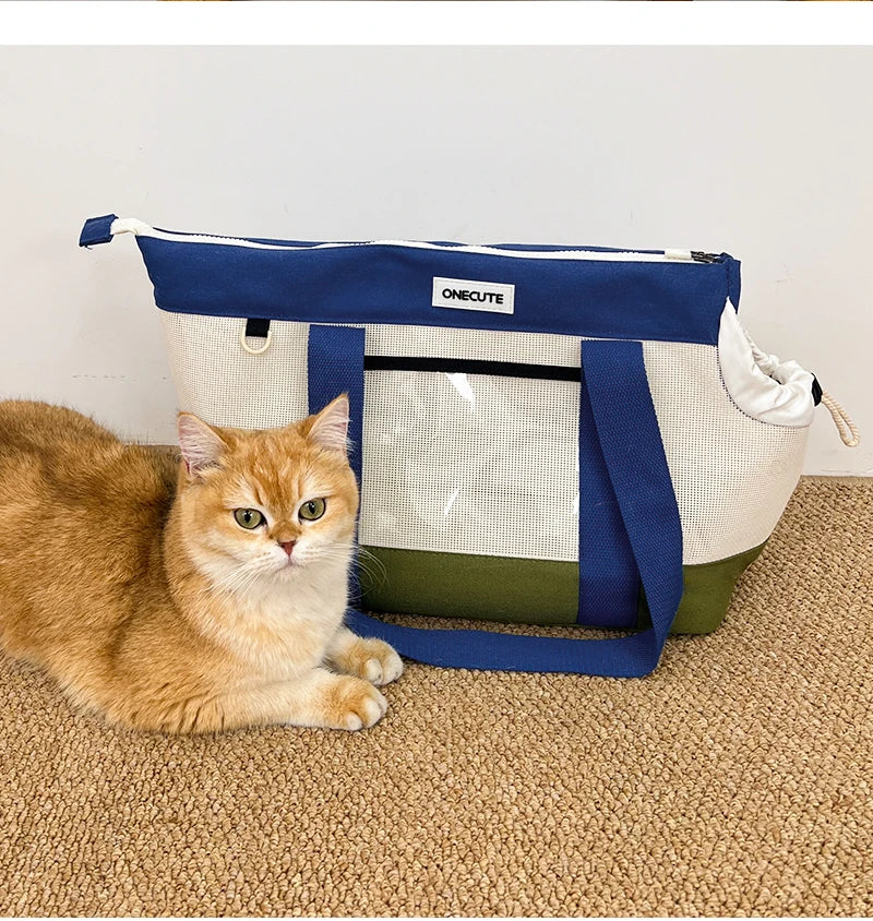 ONECUTE Airline Approved Cat Carrier, Portable Pet Bubble Backpack with Safety Strap, Lightweight Dog Travel Bag