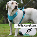 Dog Harness with Airtag Holder and Leash Set-Premium Oxford Breathable Material Durable Reflective Dog Harness and Leash Set - shimendi
