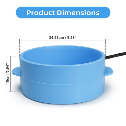 Auto Constant Temperature Heated Pet Bowl, 2-in-1 Food & Water Warmer for Cats Dogs Winter Keep Warm Bowl