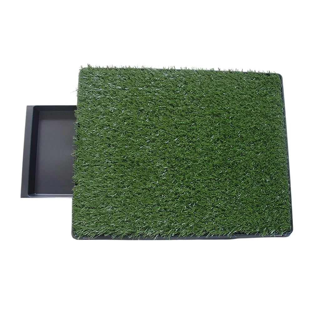 Indoor Outdoor Washable Dog Potty Grass with Tray Resuable Potty Pet Loo Washable Reusable Pee Pad for Puppy Potty Training