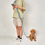 Reflective Nylon Leashes Pet Dogs Chain Traction Rope Leads for Running Dog Walking Free Hands Rope Chain for Small Large Dogs - shimendi