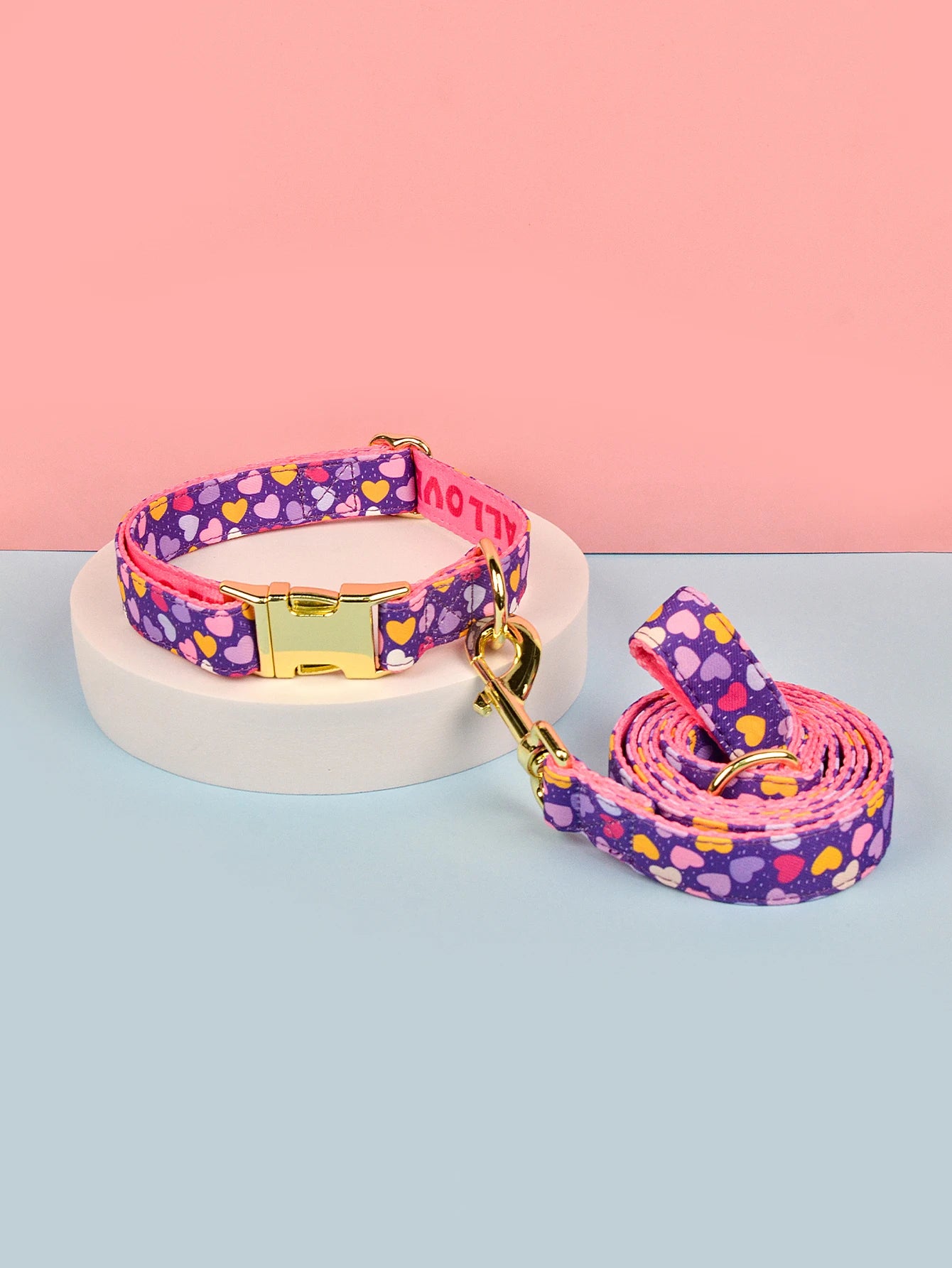 Luxury Brand Summer Colorful Season Adjutable Dog Collar And Leash Set For Small Medium Large Dogs
