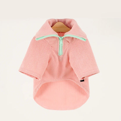 Pet Two-legged Zipper Shirt Small And Medium-sized Dog Autumn Winter Warm Windproof Fashion Costumes Puppy Cotton Clothes