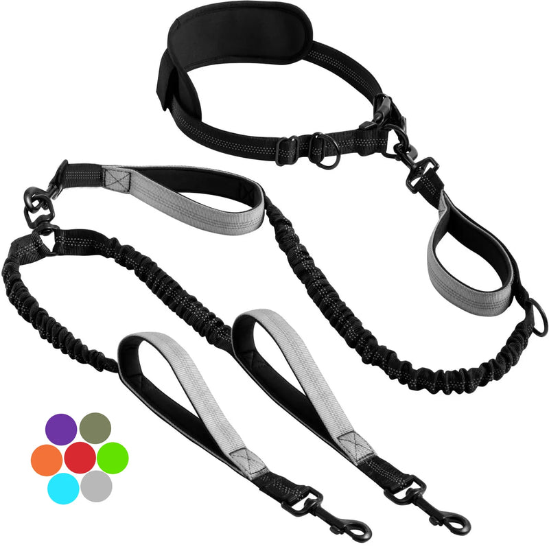 Explosion-Proof Short Elastic Buffer Pet Leash One-Hand Drag Two-Walking Rope Running Dog Accessories for Small Large Dogs - shimendi