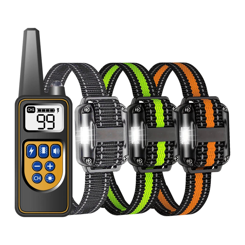 Dog Training Collar with Remote, IP67 Waterproof Dog Shock Collars, 3 Dogs, Large, Medium, Small Dogs, Rechargeable E Collars shimendi Sécurité et Confort pour Chien chat| Shimendi