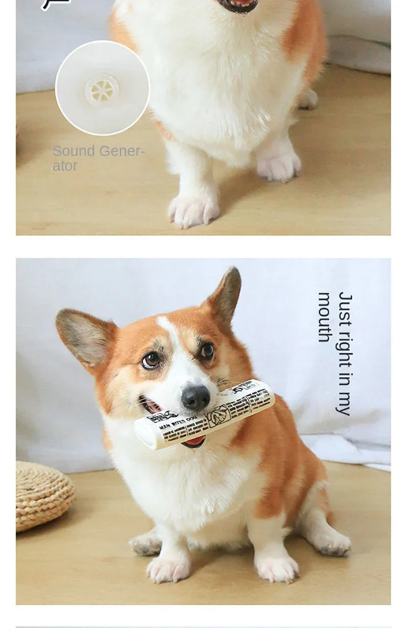 1 Piece Pet Sniffing Black and White Ringing Paper Toy Cat and Dog Interactive Bite-Resistant Newspaper Sound Toy Self-Pleasure and Boredom Relief Artifact