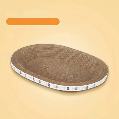Corrugated Cat Scratcher Cat Scrapers Round Oval Grinding Claw Toys for Cats Wear-Resistant Cat Bed Nest Cat Accessories
