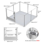 Extra Large Dog Playpen Acrylic Enclosure Pet Animal Bunny Ferrets Dog Fence Cage Pet Whelping Box with Waterproof Fertility Pad shimendi Sécurité et Confort pour Chien chat| Shimendi
