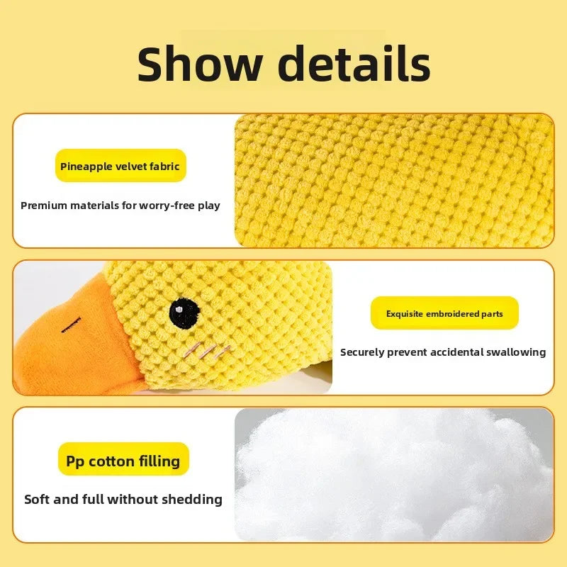 1/3PCS Things For Dogs Dogs Accessories Dog Supplies Calming Duck Squeaky Plush Toy Luxury Sleep Aid Durable Puppy Companion Pet