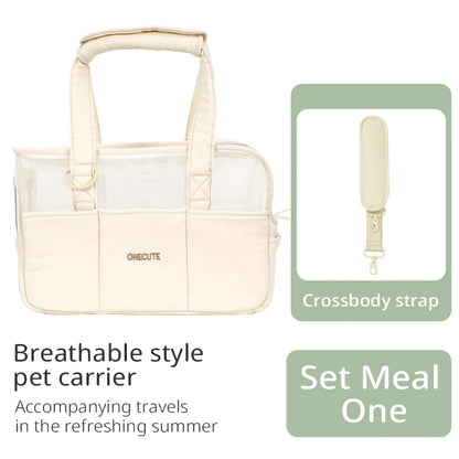 Pet Travel Backpack Outdoor Tote Bag Backpack For Puppy Summer breathable style Chihuahua Dog Supplies Suitable For Small Pets