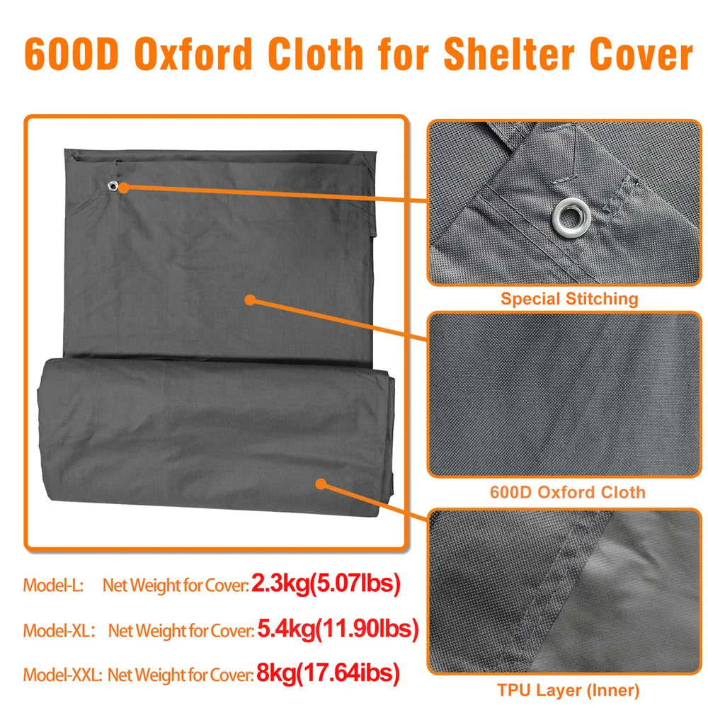 Heavy Duty Upgrade Outdoor Chicken Coop Large Metal Chicken Run Walkin Poultry Habitat Chicken Poultry Cage w/ Waterproof Cover