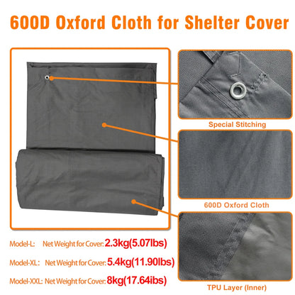 Heavy Duty Upgrade Outdoor Chicken Coop Large Metal Chicken Run Walkin Poultry Habitat Chicken Poultry Cage w/ Waterproof Cover