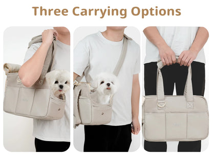 Portable Mesh Pet Carrier Shoulder Bag for Cats Small Dogs, Lightweight Soft-Sided Outdoor Travel Bag