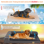 XXL XL Large Orthopedic Dog Bed Chaise Lounge Pillow Headrest Pet Bed Sofa Couch L-Shape Bolster with Removable Washable Cover shimendi Sécurité et Confort pour Chien chat| Shimendi