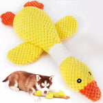New blue goose dog toy cat toy pet toy double color goose tough bite chew plush sound toy plush toy pet supplies - shimendi