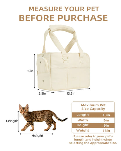 Portable Mesh Pet Carrier Shoulder Bag for Cats Small Dogs, Lightweight Soft-Sided Outdoor Travel Bag