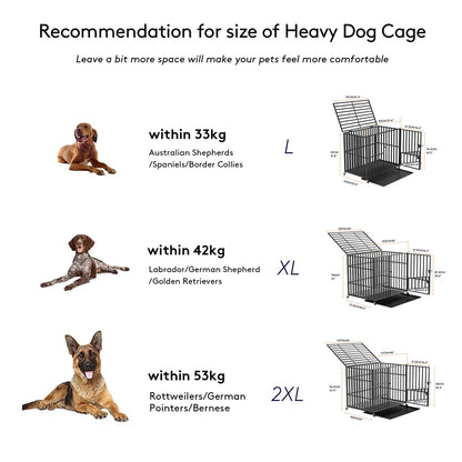 XXL Large Heavy Duty Dog Crate Strong Pet Cage Tear