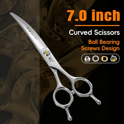 Fenice High-grade JP440C Alloy Steel 7.0/7.5 inch Pet Grooming Scissors Dog Hair Cutting Shears Tool for Pet Groomer Beautician