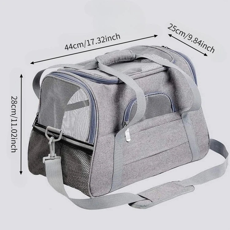 Pet Carrier Bag Foldable Small Dog Cat Carrying Out Bags Expansion Pet Travel Bag Mesh Breathable Expansion Crossbody Handbag