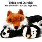 Funny Simulated Animal No Stuffing Dog Toy with Squeakers Durable Stuffingless Plush Squeaky Dog Chew Toy Crinkle Pet Squeak Toy - shimendi