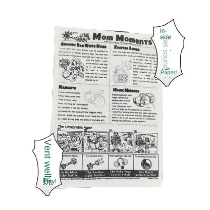 1 Piece Pet Sniffing Black and White Ringing Paper Toy Cat and Dog Interactive Bite-Resistant Newspaper Sound Toy Self-Pleasure and Boredom Relief Artifact