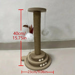 Pet Cat Toy Cat Turntable Funny Cat Stick Balls Durable Sisal Scratching Board Cat Supplies Cat Grab Column Pet Product - shimendi